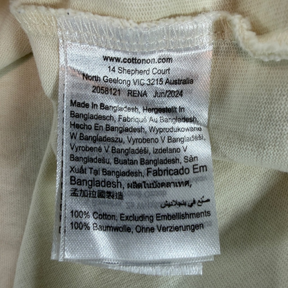 Cotton On Women's XL Cream Blue Bow Boxy Graphic T-Shirt 2058121 - Picture 5 of 9